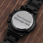 Black Chronograph Watch for Him