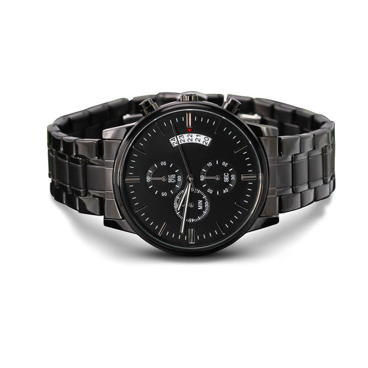 Black Chronograph Watch for Him
