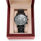 Black Chronograph Watch for Him