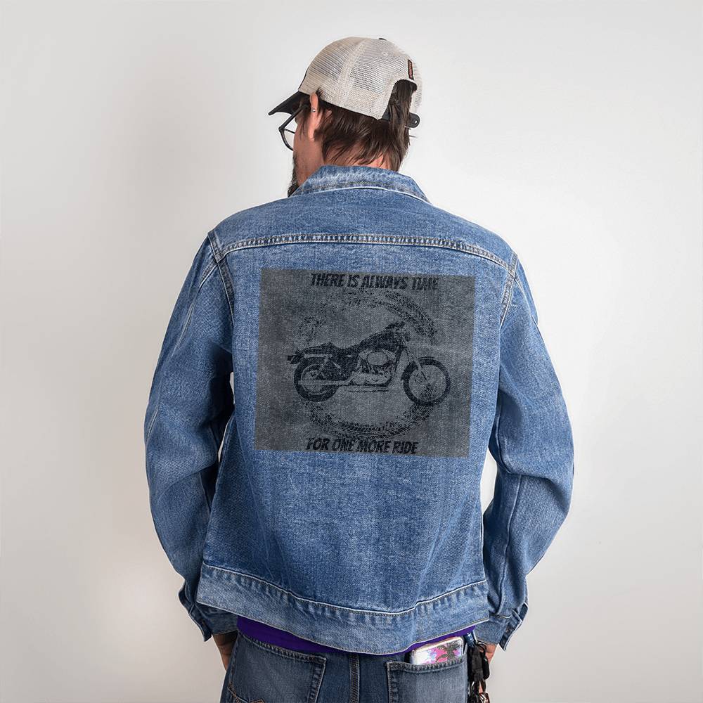 Men's Motorcycle theme jean jacket