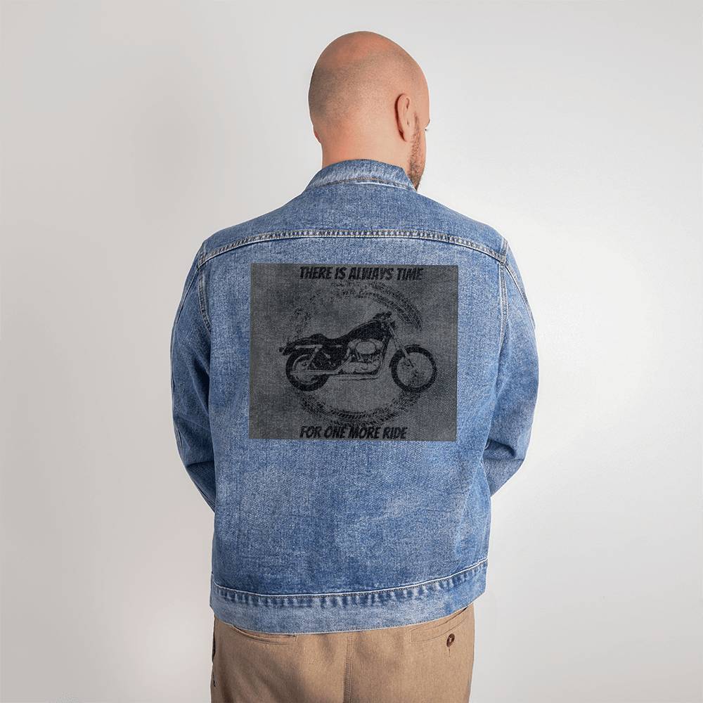 Men's Motorcycle theme jean jacket