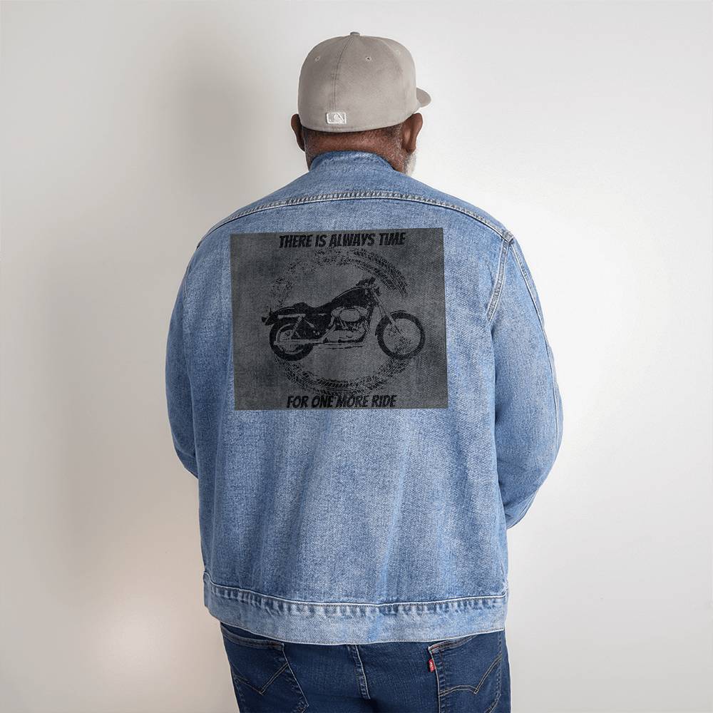 Men's Motorcycle theme jean jacket